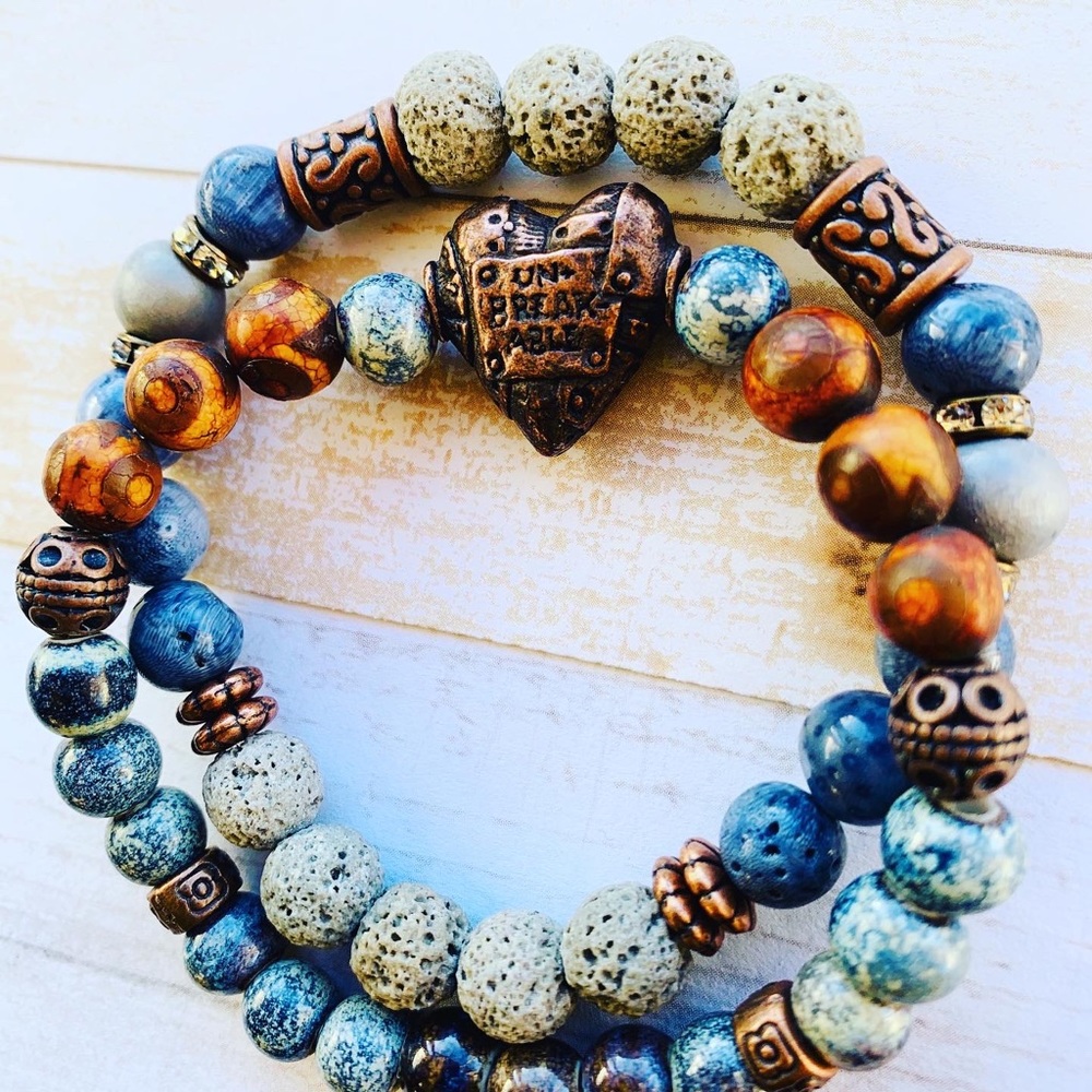 Essential Oil Diffuser Bracelet Set “Unbreakable”
